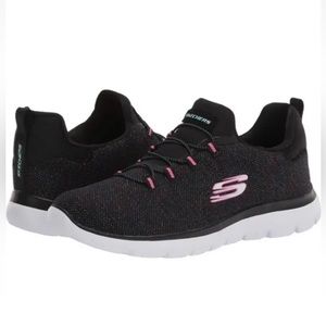Skechers Women's Summits Best Day Black/Multi Sneakers Size 10 NWB WIDE